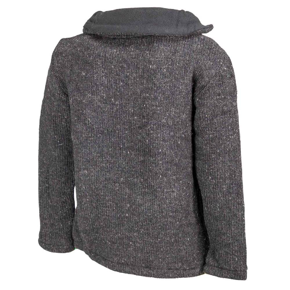 Kunst Und Magie Klassische Strickjacke Wolle Jacke mit Hochkragen Fleecefutter Sonderangebote