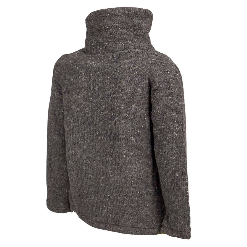 Kunst Und Magie Klassische Strickjacke Wolle Jacke mit Hochkragen Fleecefutter Sonderangebote