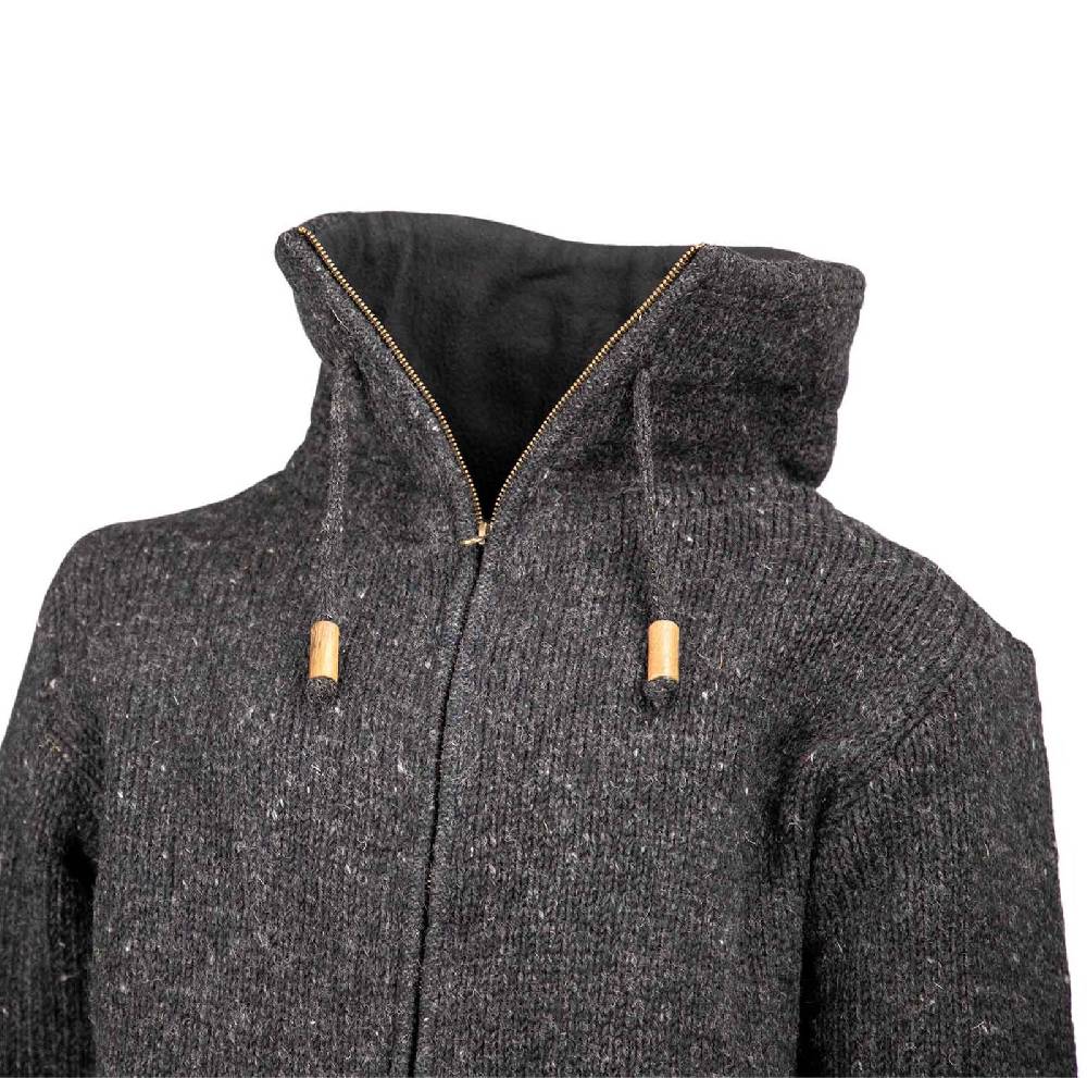 Kunst Und Magie Klassische Strickjacke Wolle Jacke mit Hochkragen Fleecefutter Sonderangebote