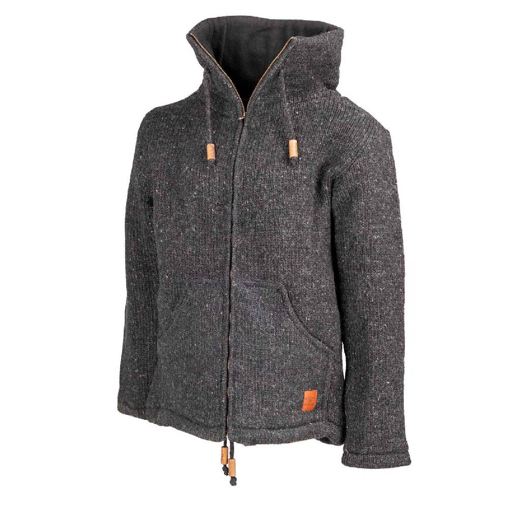 Kunst Und Magie Klassische Strickjacke Wolle Jacke mit Hochkragen Fleecefutter Sonderangebote
