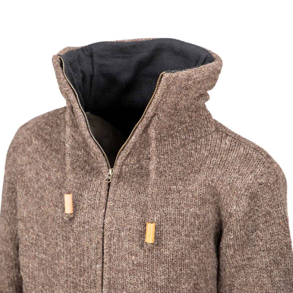 Kunst Und Magie Klassische Strickjacke Wolle Jacke mit Hochkragen Fleecefutter Riesige Ersparnisse