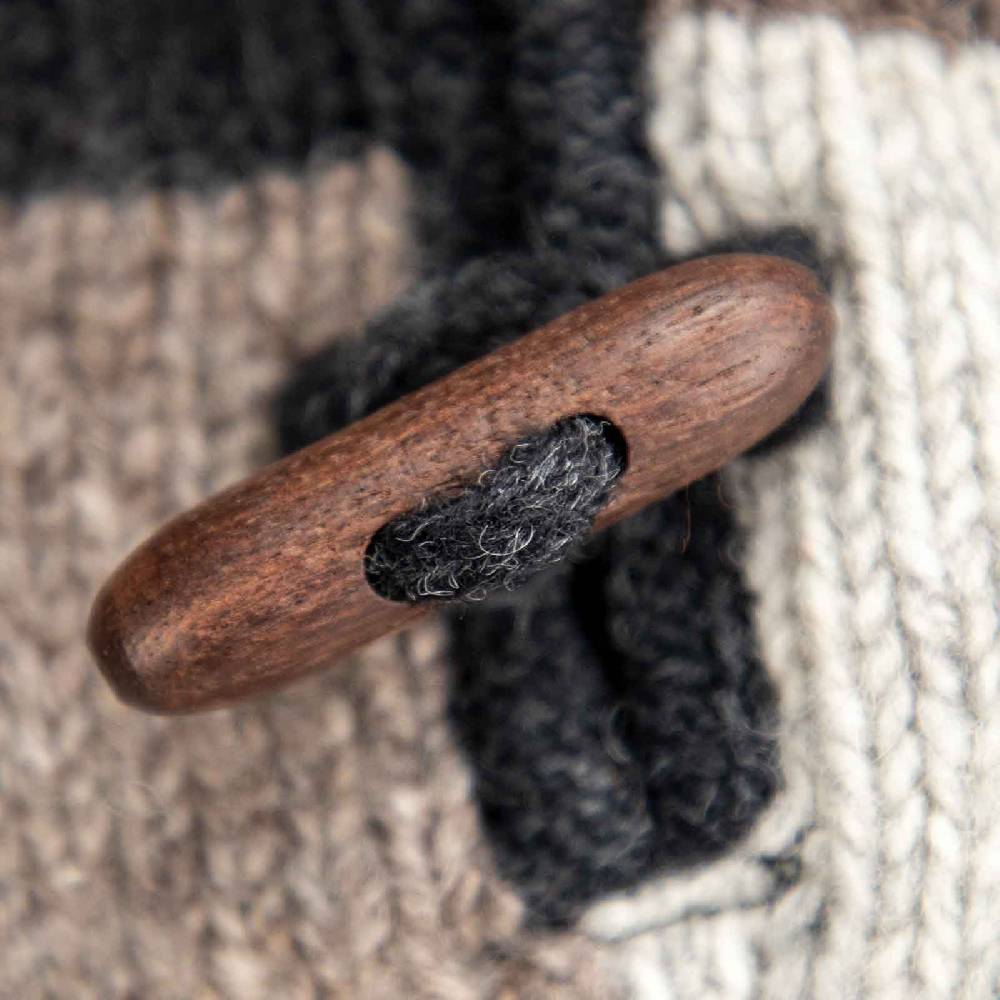 Kunst Und Magie Baja Hoodie Strickjacke Wolle Jacke mit Kapuze Winter Pullover VIP-Rabatte