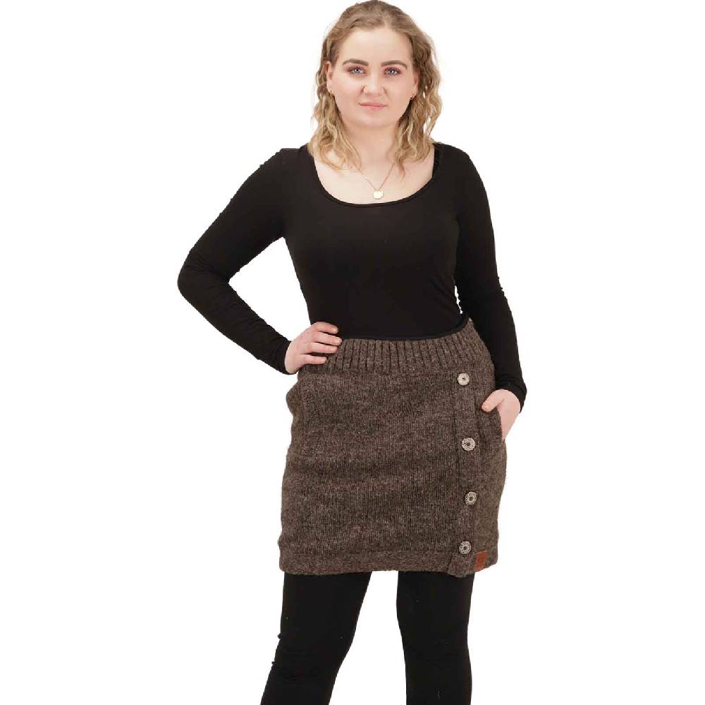 Kunst Und Magie Strickrock kurzer Rock mit klassischem Muster Wolle gefüttert Boho Letzte 2 Tage