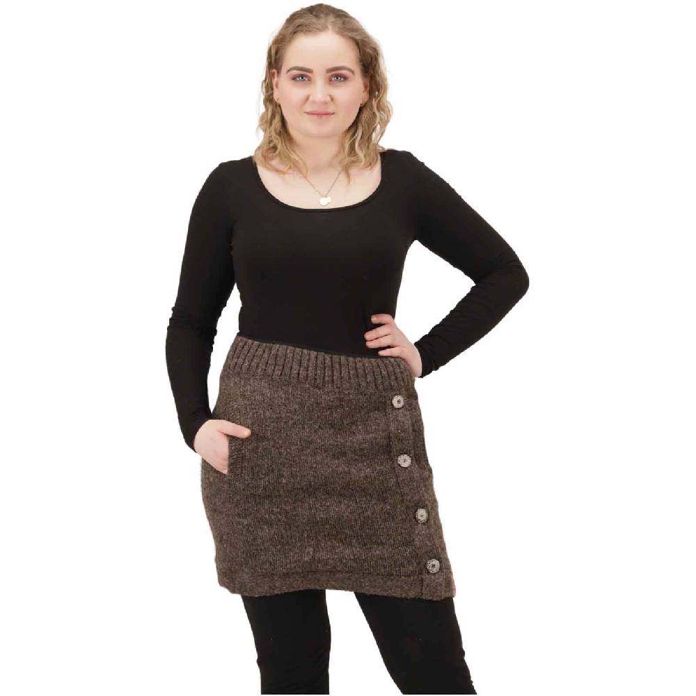 Kunst Und Magie Strickrock kurzer Rock mit klassischem Muster Wolle gefüttert Boho Letzte 2 Tage