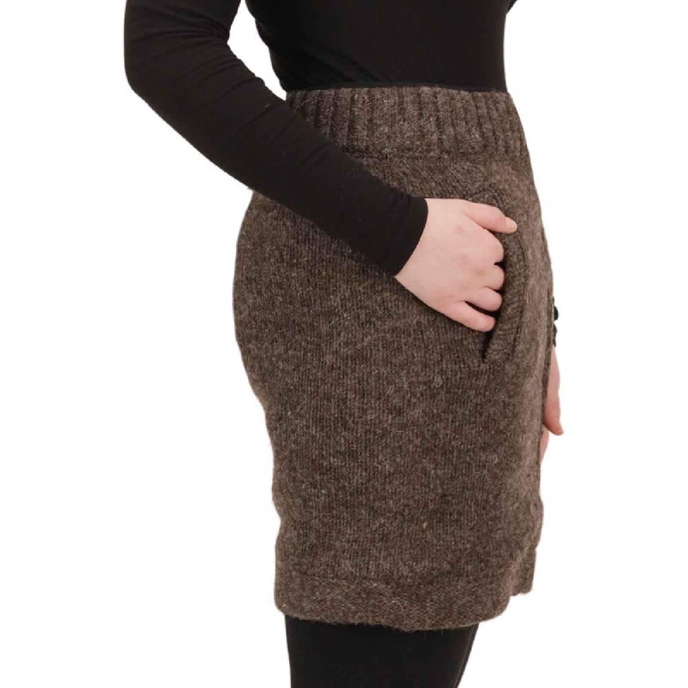 Kunst Und Magie Strickrock kurzer Rock mit klassischem Muster Wolle gefüttert Boho Letzte 2 Tage