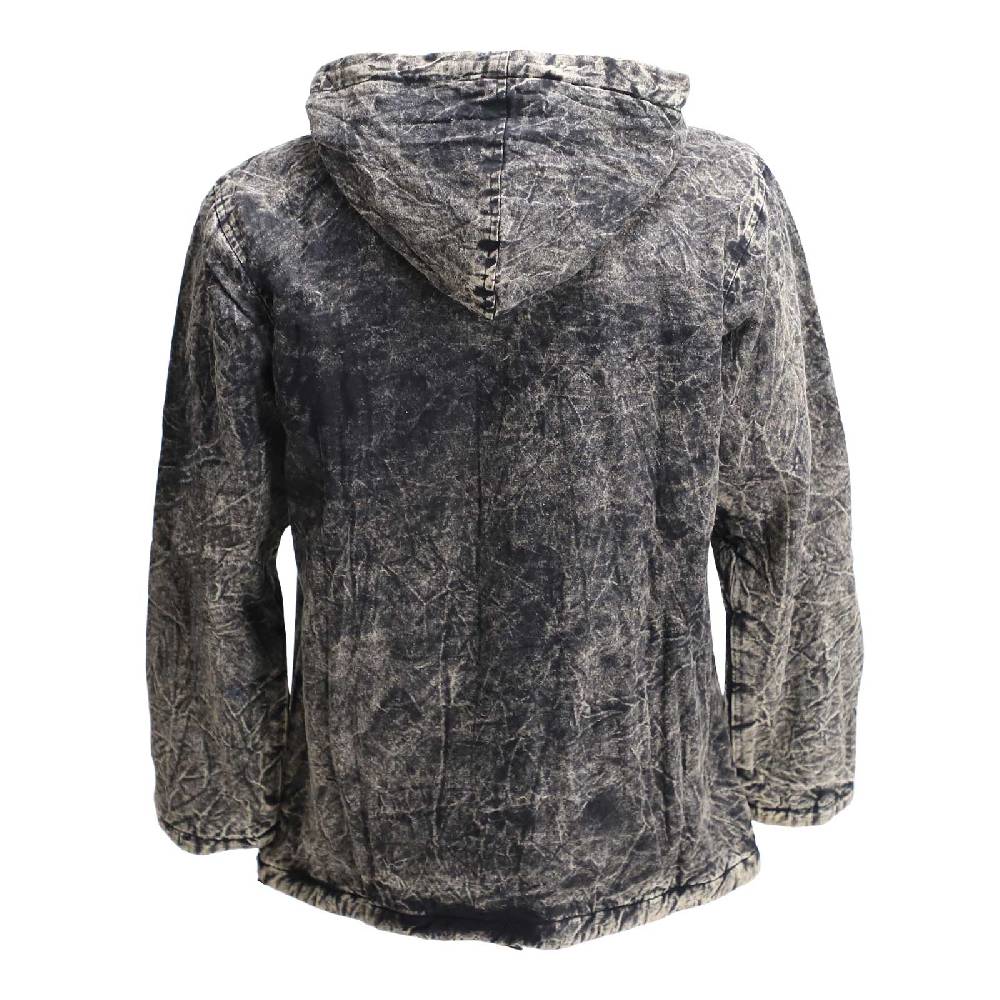 Kunst Und Magie Baja Hoodie Herren alternativ Kapuzenpulli Stonewashed gefüttert Nachhaltig Fair Schlussverkauf