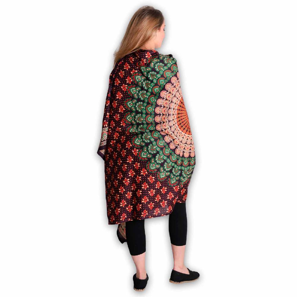Kunst Und Magie Sarong Yogatuch Pfauen Mandala Strandtuch Multifunktionstuch Dekotuch Tischdecke Wickelkleid Kostenloser Versand