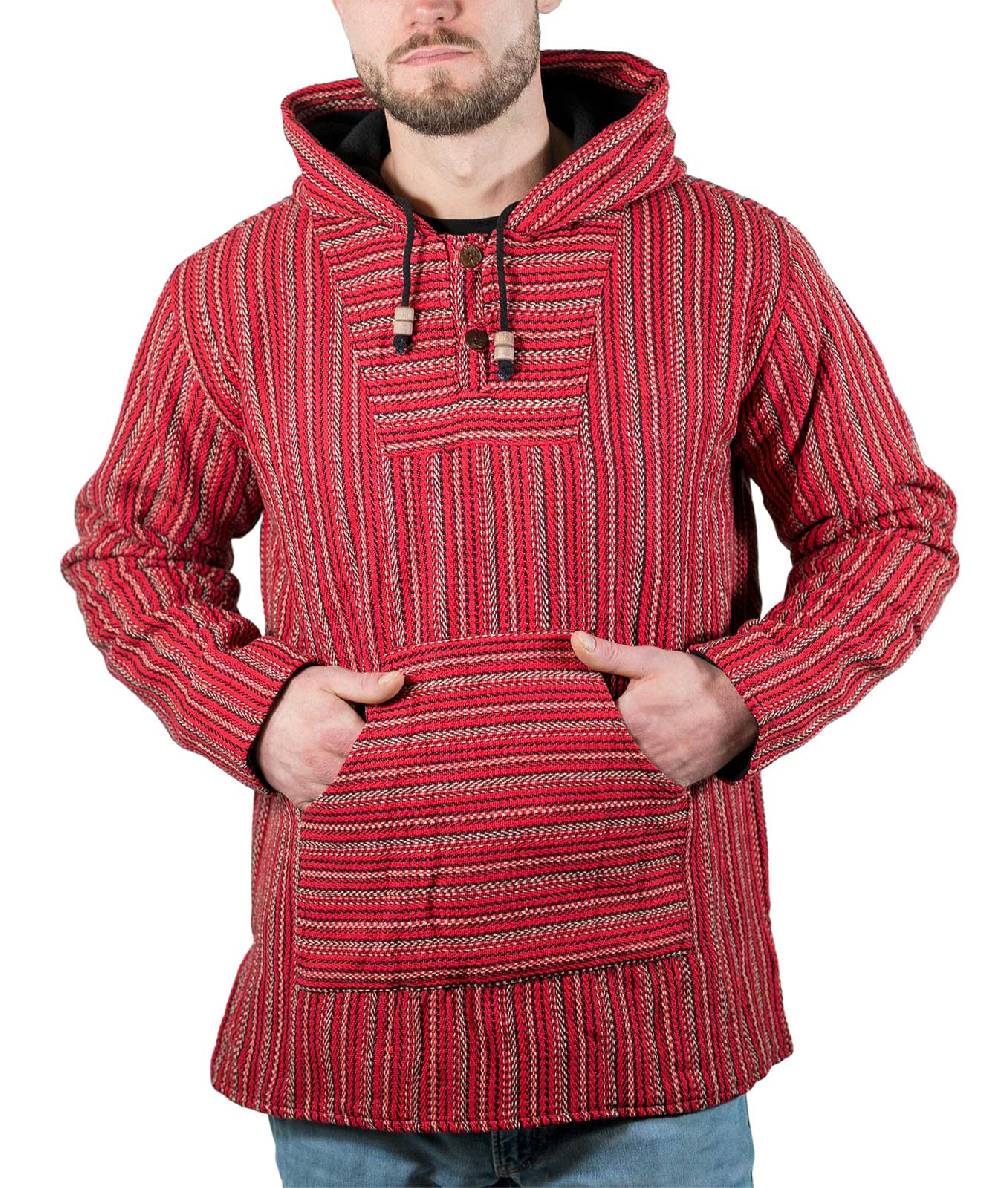 Kunst Und Magie Bunter Kapuzenpulli Kapu Baja Jerga Hoodie mit Kapuze und Kängurutaschen Hippie Goa Fabrik Onlineshop