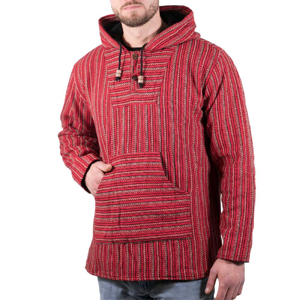 Kunst Und Magie Bunter Kapuzenpulli Kapu Baja Jerga Hoodie mit Kapuze und Kängurutaschen Hippie Goa Fabrik Onlineshop