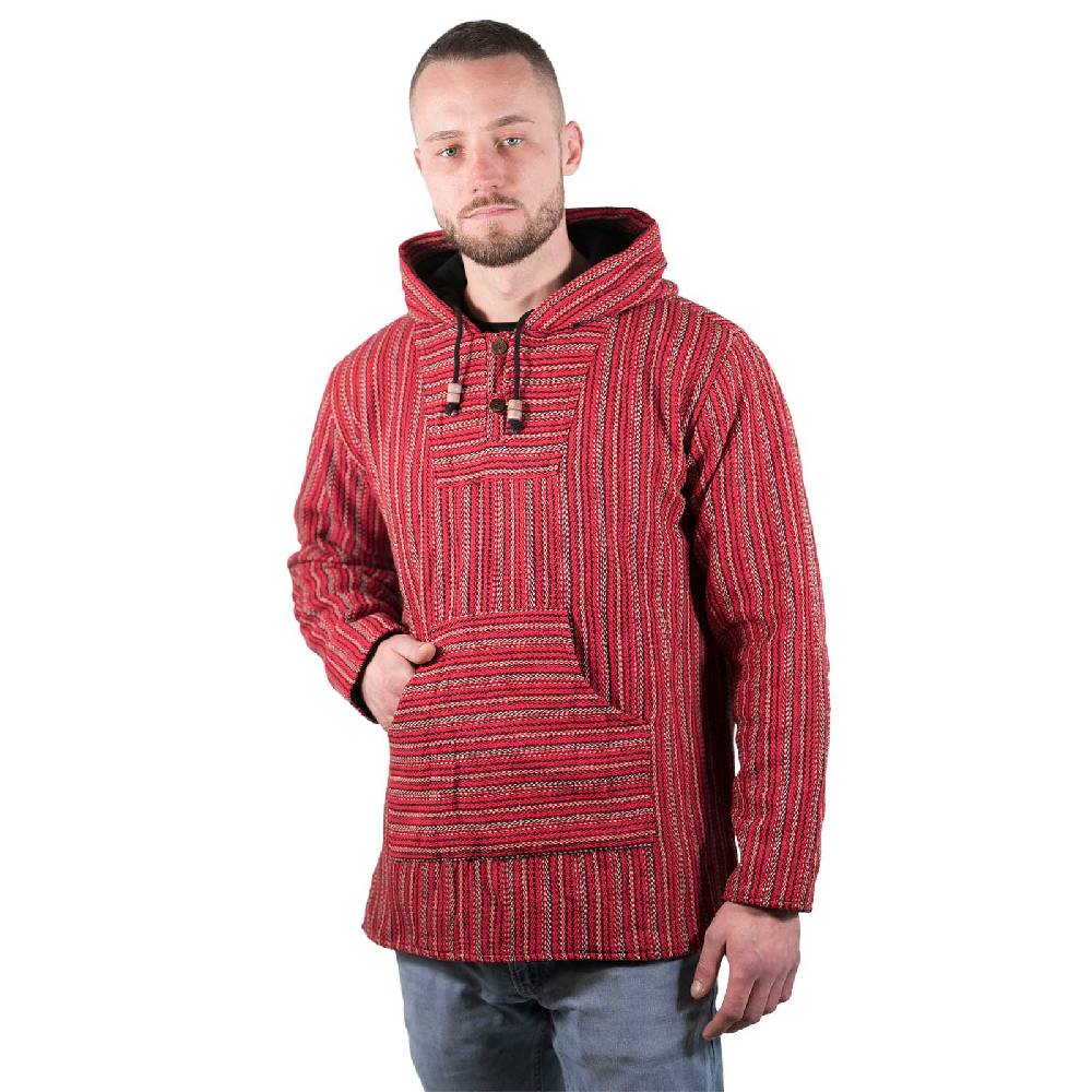 Kunst Und Magie Bunter Kapuzenpulli Kapu Baja Jerga Hoodie mit Kapuze und Kängurutaschen Hippie Goa Fabrik Onlineshop