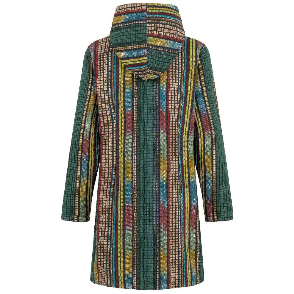 Kunst Und Magie Damen Kurzmantel Gheri Jacke mit Kapuze -Hippie Goa Boho Damen Mantel Black Friday