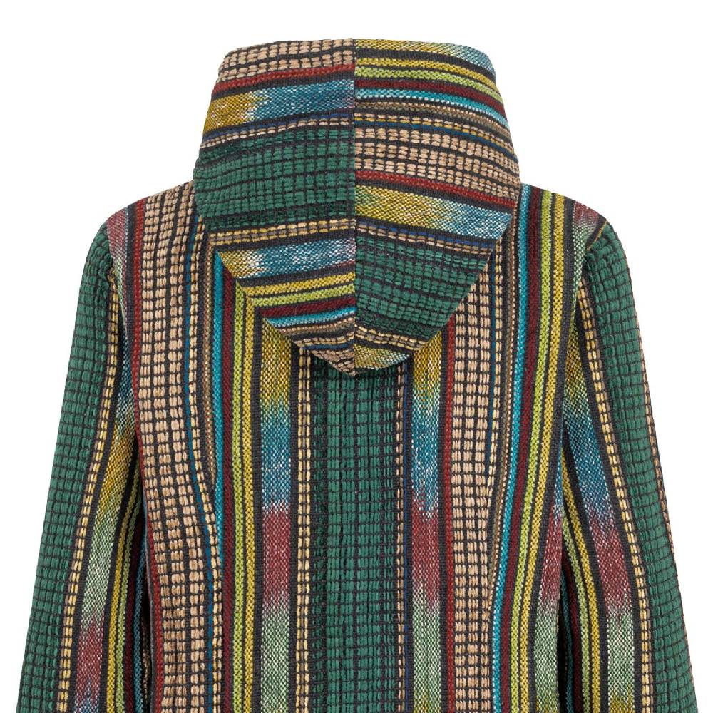 Kunst Und Magie Damen Kurzmantel Gheri Jacke mit Kapuze -Hippie Goa Boho Damen Mantel Black Friday