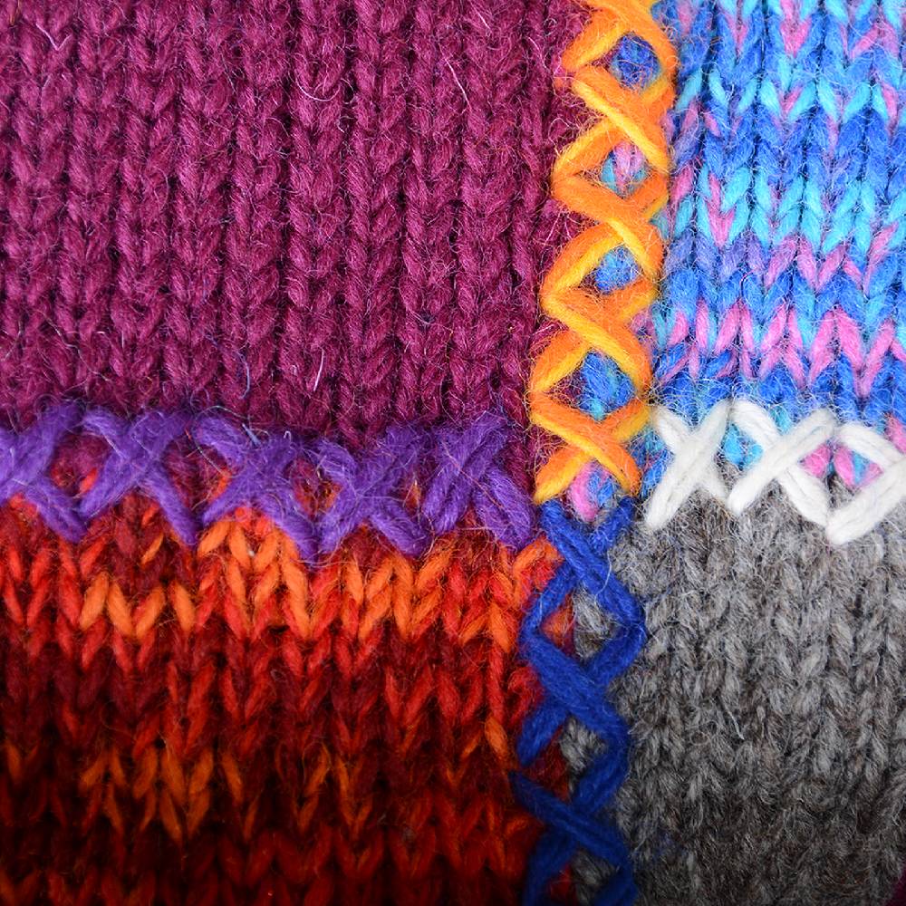 Kunst Und Magie Damen Strickjacke Goa Wolle Jacke mit Fleecefutter mit abnehmbarer Zipfelkapuze Osterangebot
