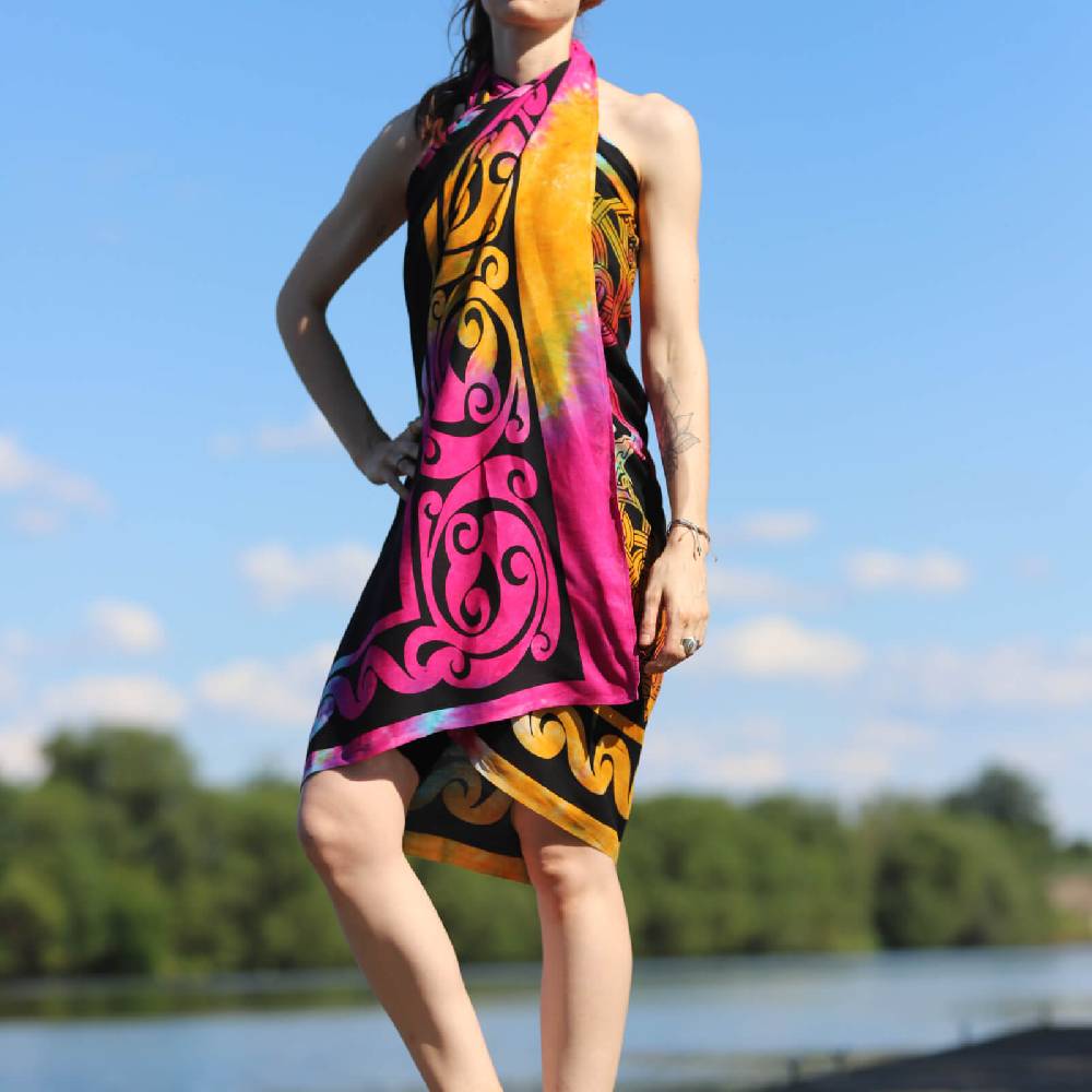 Kunst Und Magie Sarong Yogatuch Iggdrasil Weltenbaum Strandtuch Multifunktionstuch Dekotuch Tischdecke Wickelkleid Lagerräumung