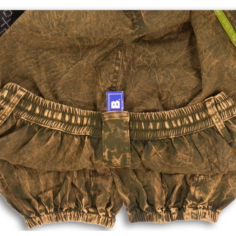 Kunst Und Magie Baggyhose Stonewashed Goa Cargo Hose Hippiehose Pluderhose mit Kordelzug Gürtelschlaufen Haremshose Top Angebot
