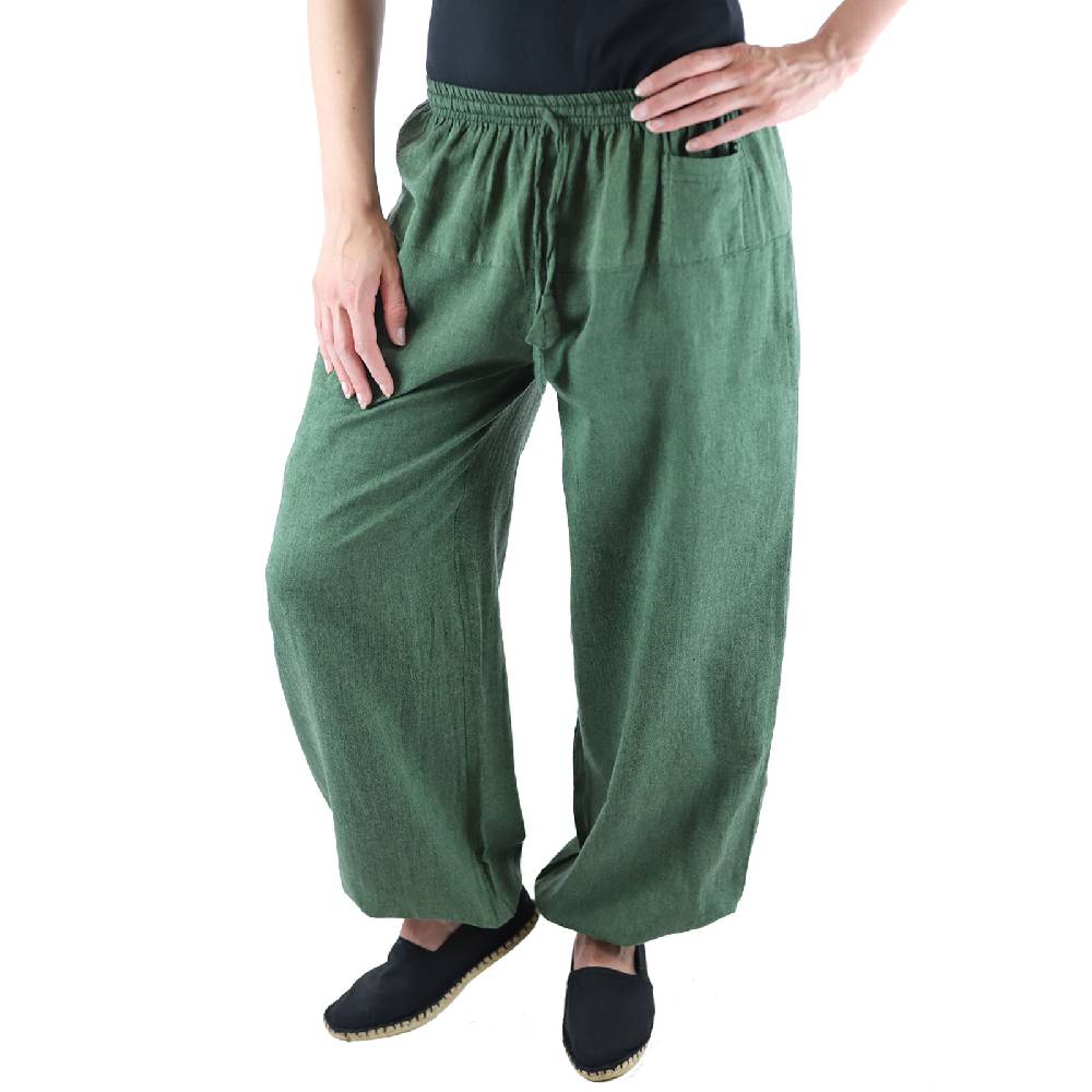 Kunst Und Magie KUNST UND MAGIE Damen Yogahose Pumphose Pluderhose unifarben aus Baumwolle lang Sonderangebote
