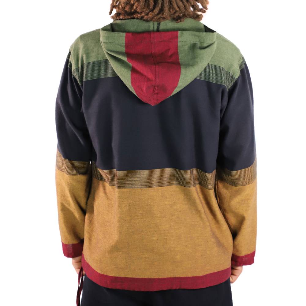 Kunst Und Magie KUNST UND MAGIE Herren bunt alternativ Hoodie Fischerhemd Kapuze Kängurutasche Kostenlose Rückgabe
