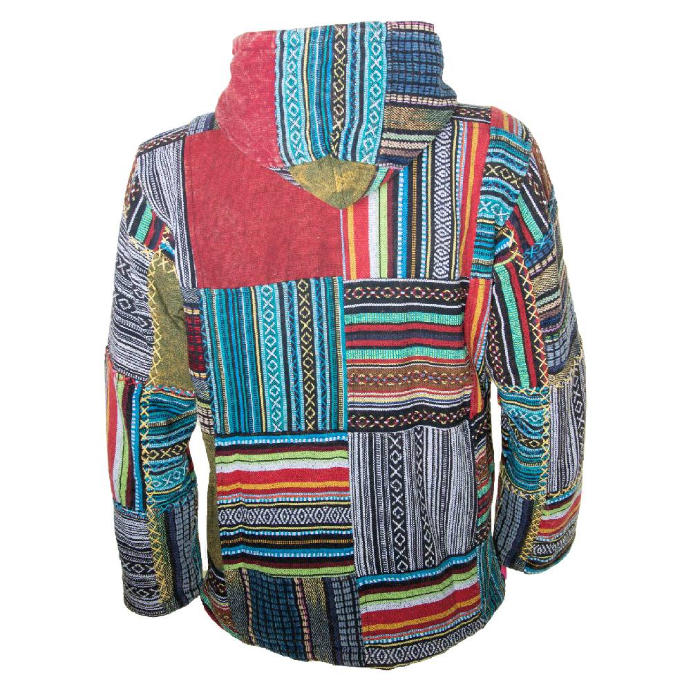 Kunst Und Magie KUNST UND MAGIE Baja Jerga Unisex Patchwork Hoodie mit Kapuze alternative Jacke Letzte 3 Tage