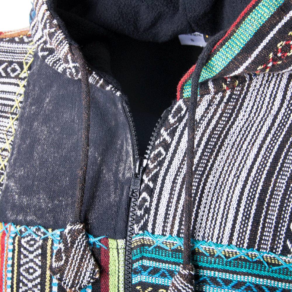 Kunst Und Magie KUNST UND MAGIE Baja Jerga Unisex Patchwork Hoodie mit Kapuze alternative Jacke Letzte 3 Tage