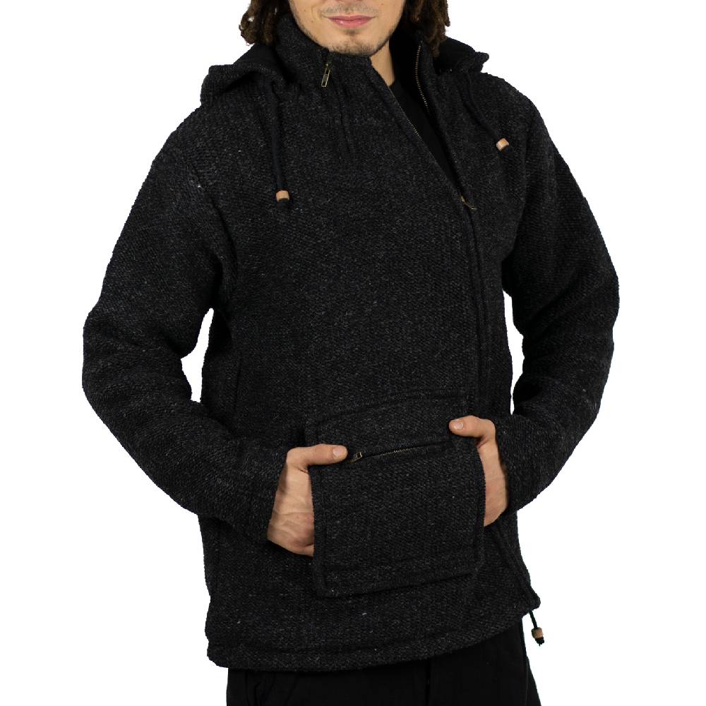 Kunst Und Magie Kunst & Magie Unisex Strick- Wolljacke abnehmbare Zipfelkapuze Neueste Stile