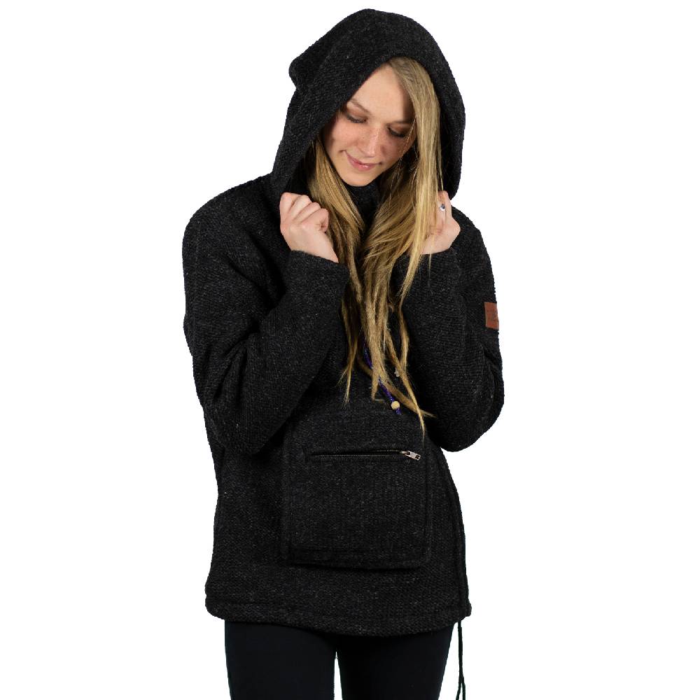 Kunst Und Magie Kunst & Magie Unisex Strick- Wolljacke abnehmbare Zipfelkapuze Neueste Stile