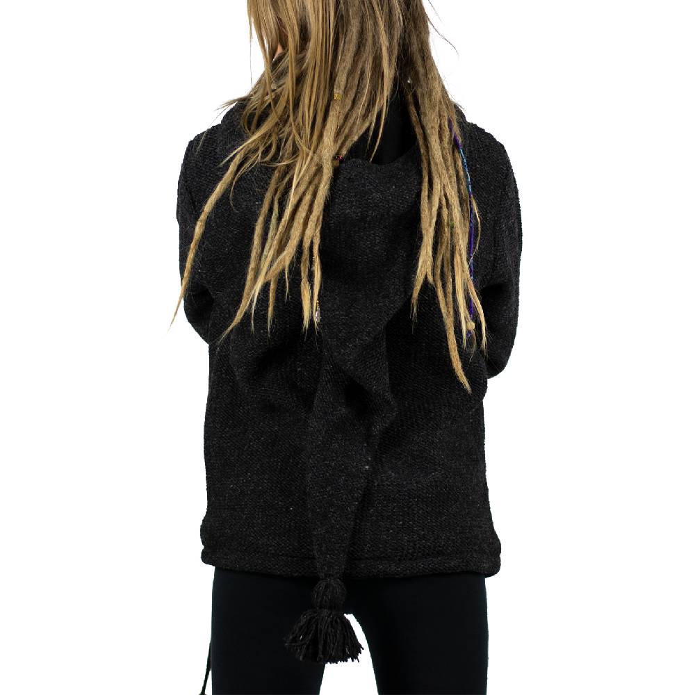 Kunst Und Magie Kunst & Magie Unisex Strick- Wolljacke abnehmbare Zipfelkapuze Neueste Stile