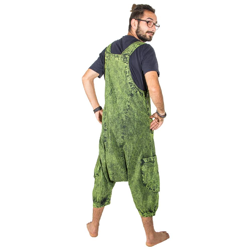 Kunst Und Magie Kunst und Magie Unisex Vintage Latzhose Ibiza stonewashed Haremshose Overall Letzte 2 Tage