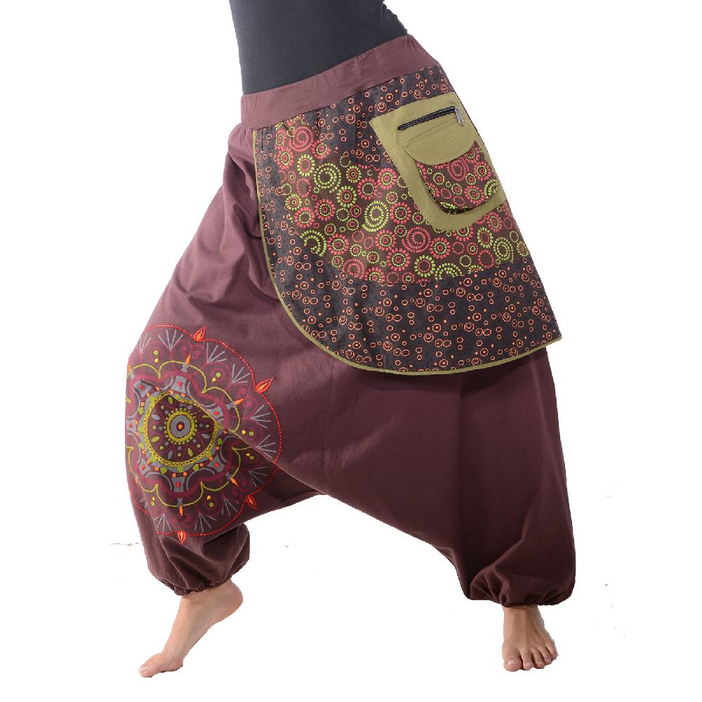 Kunst Und Magie Kunst und Magie Bunte Ibiza Style Haremshose aus Baumwolle Goa Wellnesshose Boho Nur für heute