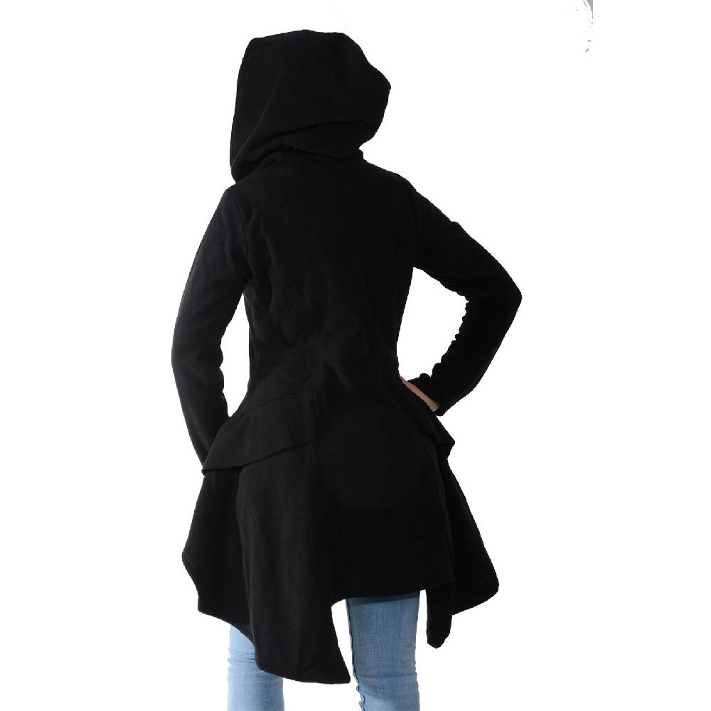 Kunst Und Magie Kunst und Magie Damenmantel aus Fleece mit Kapuze Boho Gehrock Jacke Fleecejacke Sonderangebot der Fabrik