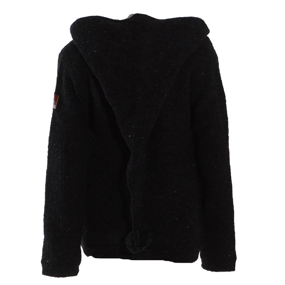 Kunst Und Magie Kunst und Magie Klassische Damen Strickjacke Wolle Jacke mit Fleecefutter und Zipfelkapuze Discount Store für neue Produkte