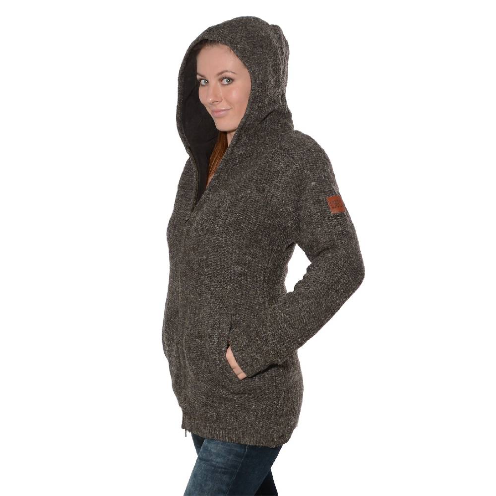 Kunst Und Magie Klassische Damen Strickjacke Wolle Jacke mit Fleecefutter und Kapuze von Kunst und Magie Nur noch ein Tag übrig