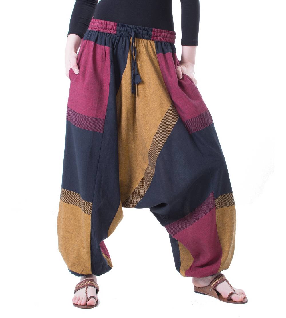 Kunst Und Magie Kunst und Magie Bunte Aladin Haremshose mit 2 Taschen 2025