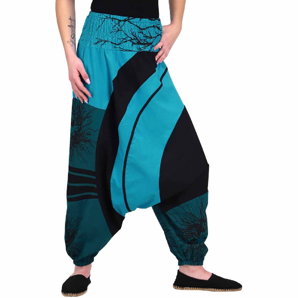 Kunst Und Magie Goa Haremshose "The Tree" Ibiza Strandhose, Wellnesshose Boho Cyber Monday