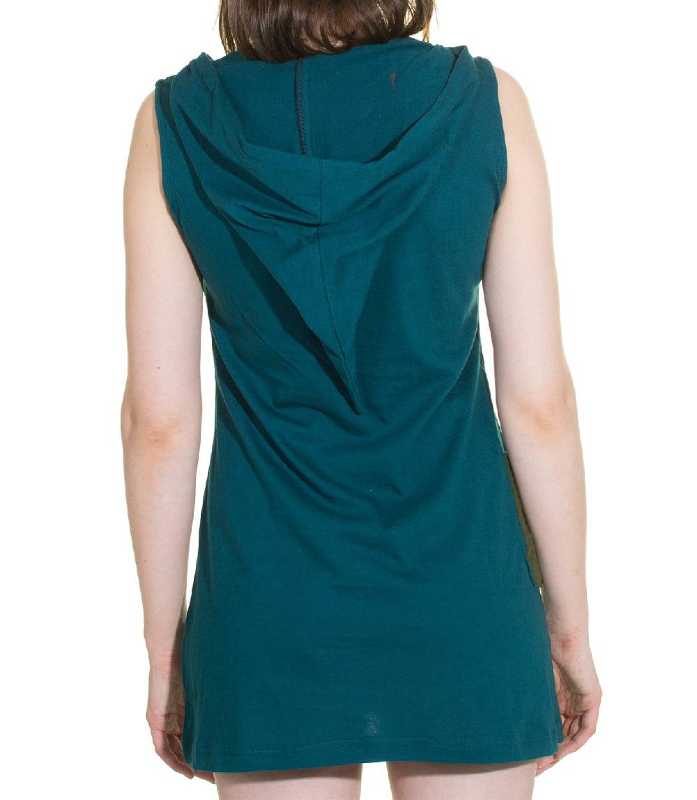 Kunst Und Magie Minikleid Longshirt Tunika Hippie Sommerkleid mit Zipfelkapuze Kauf eins, bekomm eins gratis