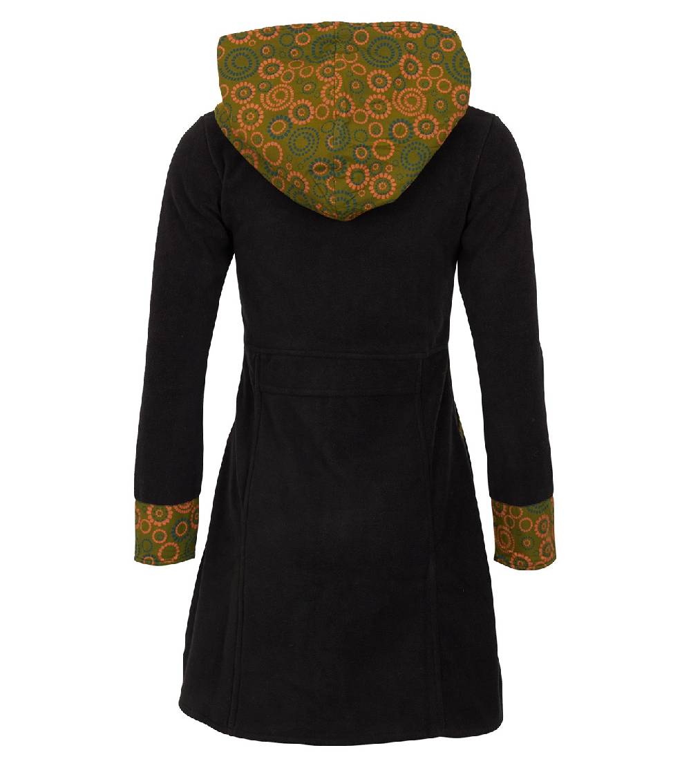 Kunst Und Magie Fleece Mantel Jacke mit Kapuze Goa Psy Hippie Boho extravagant Begrenzte Freigabe