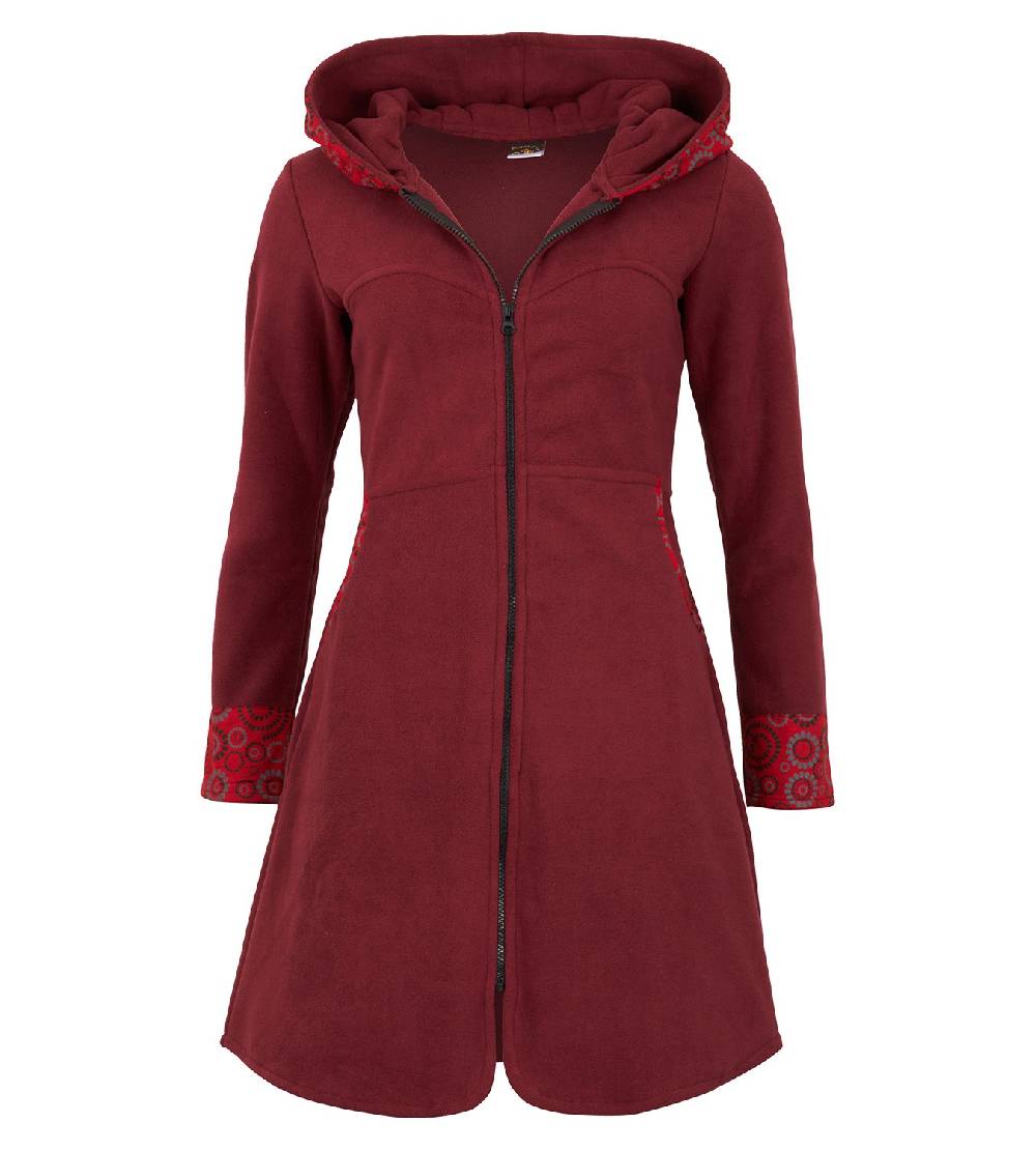 Kunst Und Magie Fleece Mantel Jacke mit Kapuze Goa Psy Hippie Boho extravagant Begrenzte Freigabe