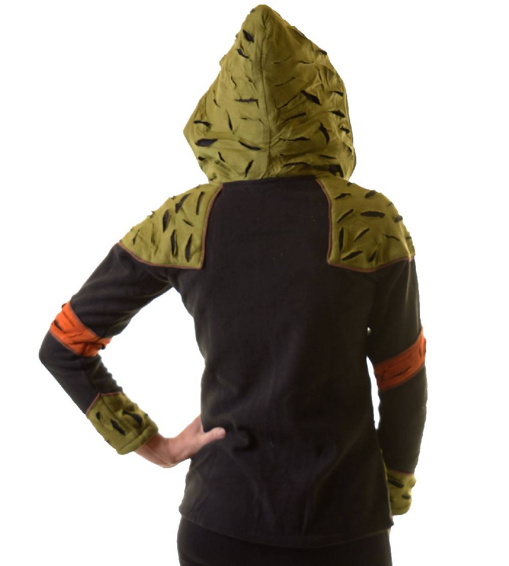 Kunst Und Magie Elfenhafte Fleece Jacke mit Cutwork Patches Goa Psy Hippie Fraggle Neueste Stile