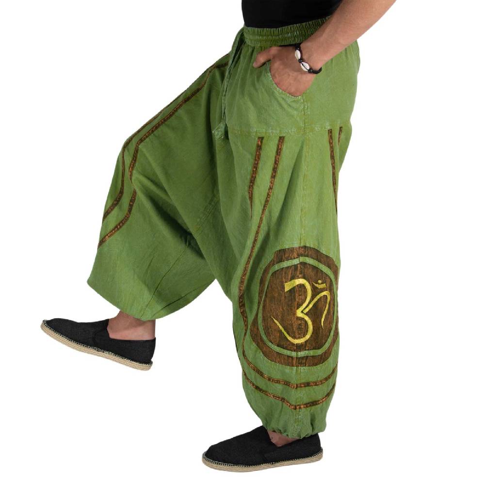 Kunst Und Magie OM Unisex Psy Baggy Pants Hippie Hose Goa Baumwoll Tanzhose Stonewashed Bis zu 65% Rabatt