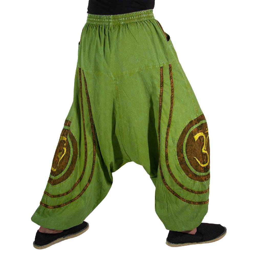 Kunst Und Magie OM Unisex Psy Baggy Pants Hippie Hose Goa Baumwoll Tanzhose Stonewashed Bis zu 65% Rabatt