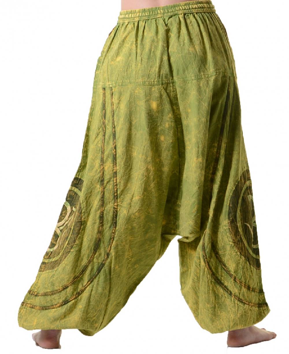 Kunst Und Magie OM Unisex Psy Baggy Pants Hippie Hose Goa Baumwoll Tanzhose Stonewashed Bis zu 65% Rabatt
