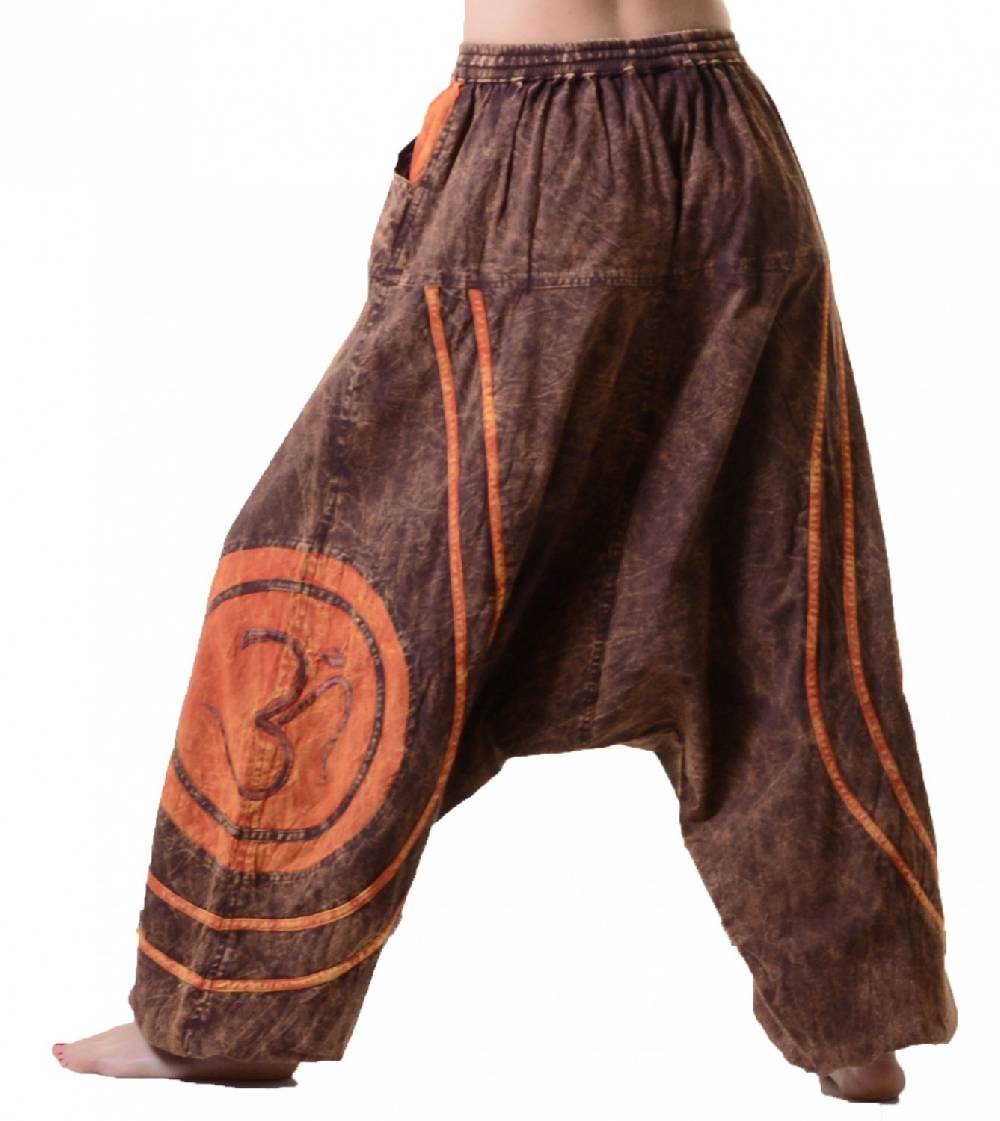 Kunst Und Magie OM Unisex Psy Baggy Pants Hippie Hose Goa Baumwoll Tanzhose Stonewashed Bis zu 65% Rabatt
