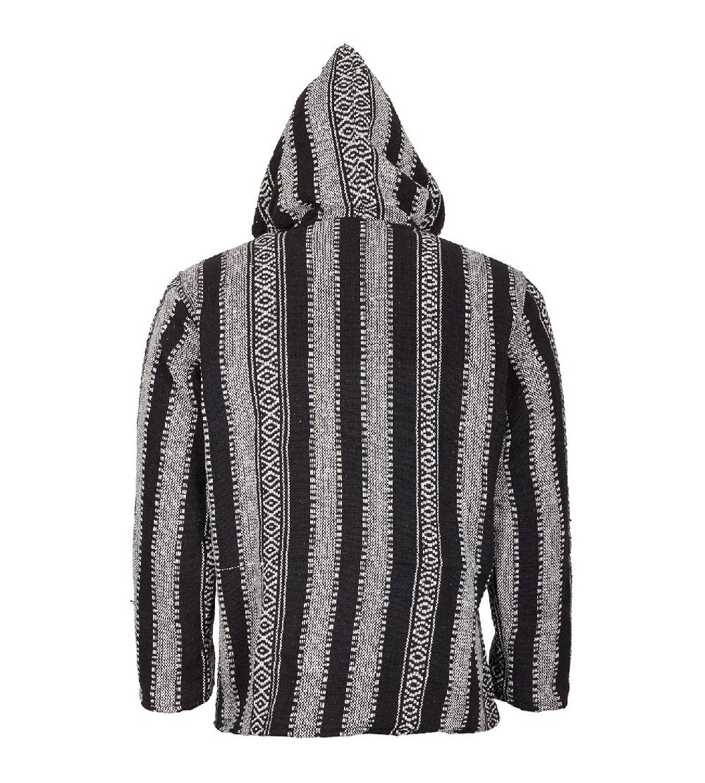 Kunst Und Magie Kunst und Magie Nepal Baja Jerga Sweatshirt Poncho mit Fleecefutter Kapuze Clearance-Verkauf