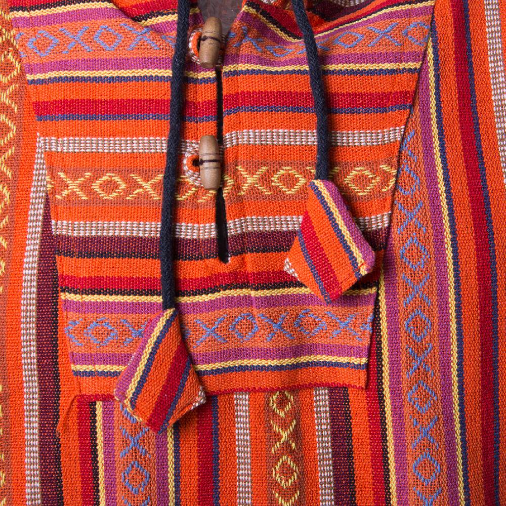 Kunst Und Magie Kunst und Magie Herren Nepal Baja Hoodie Pullover Sweatshirt Poncho Fabrikladen