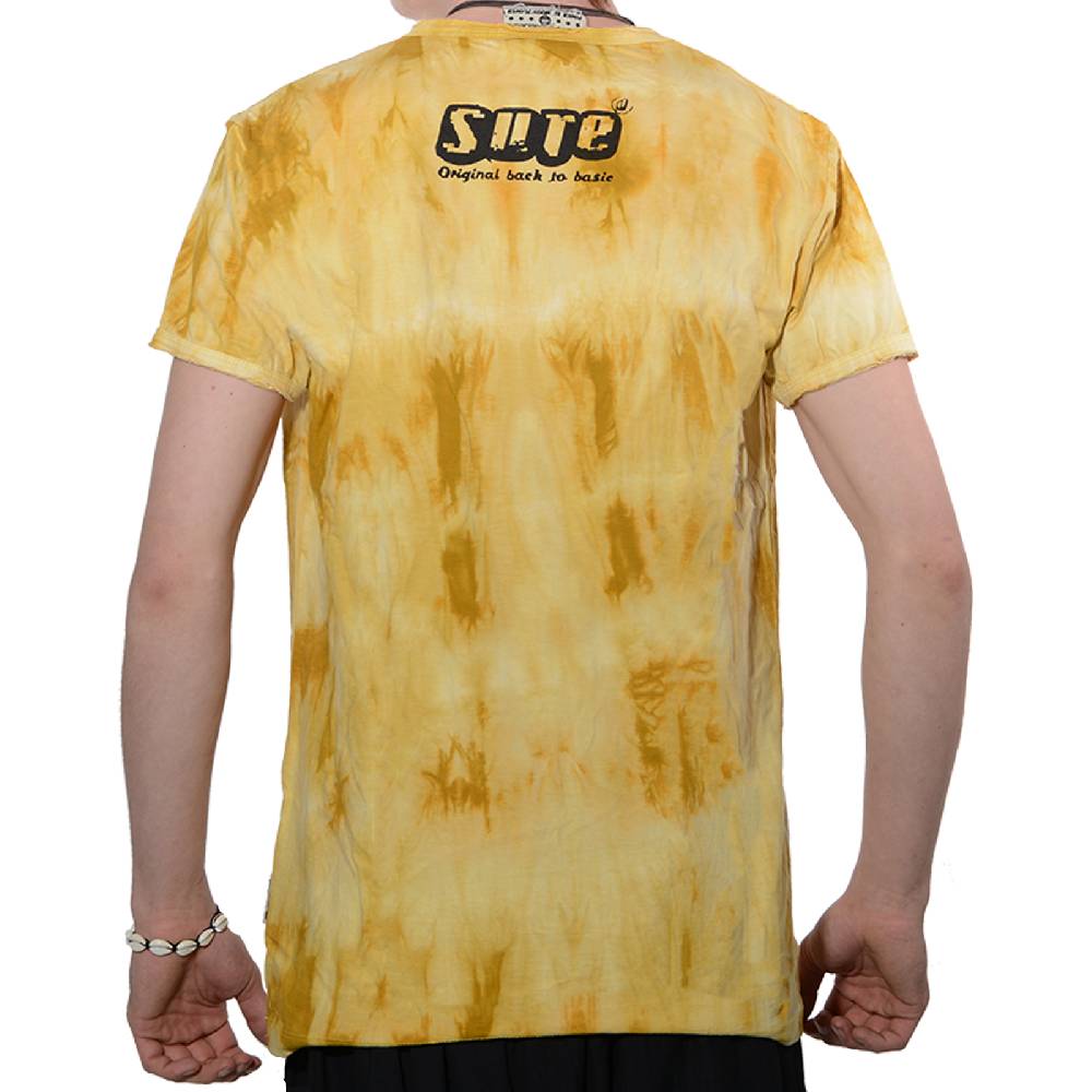 Kunst Und Magie Kunst und Magie Sure 70er Retro T-Shirt OM im Batik Look Günstiger Verkauf