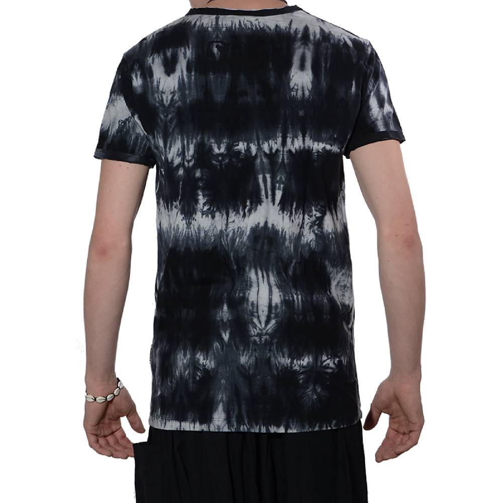 Kunst Und Magie Buntes Sure 70er Retro T-Shirt Buddha im Hippie Batik Look Fabrikverkauf