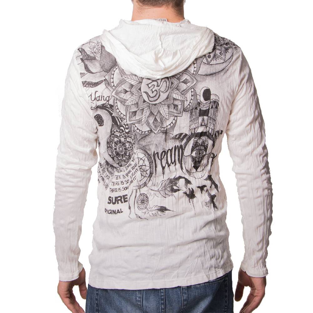 Kunst Und Magie Kunst und Magie Sure Hoody Kapuzen Shirt mit "Om im Lotus" Motiv Blitzverkäufe