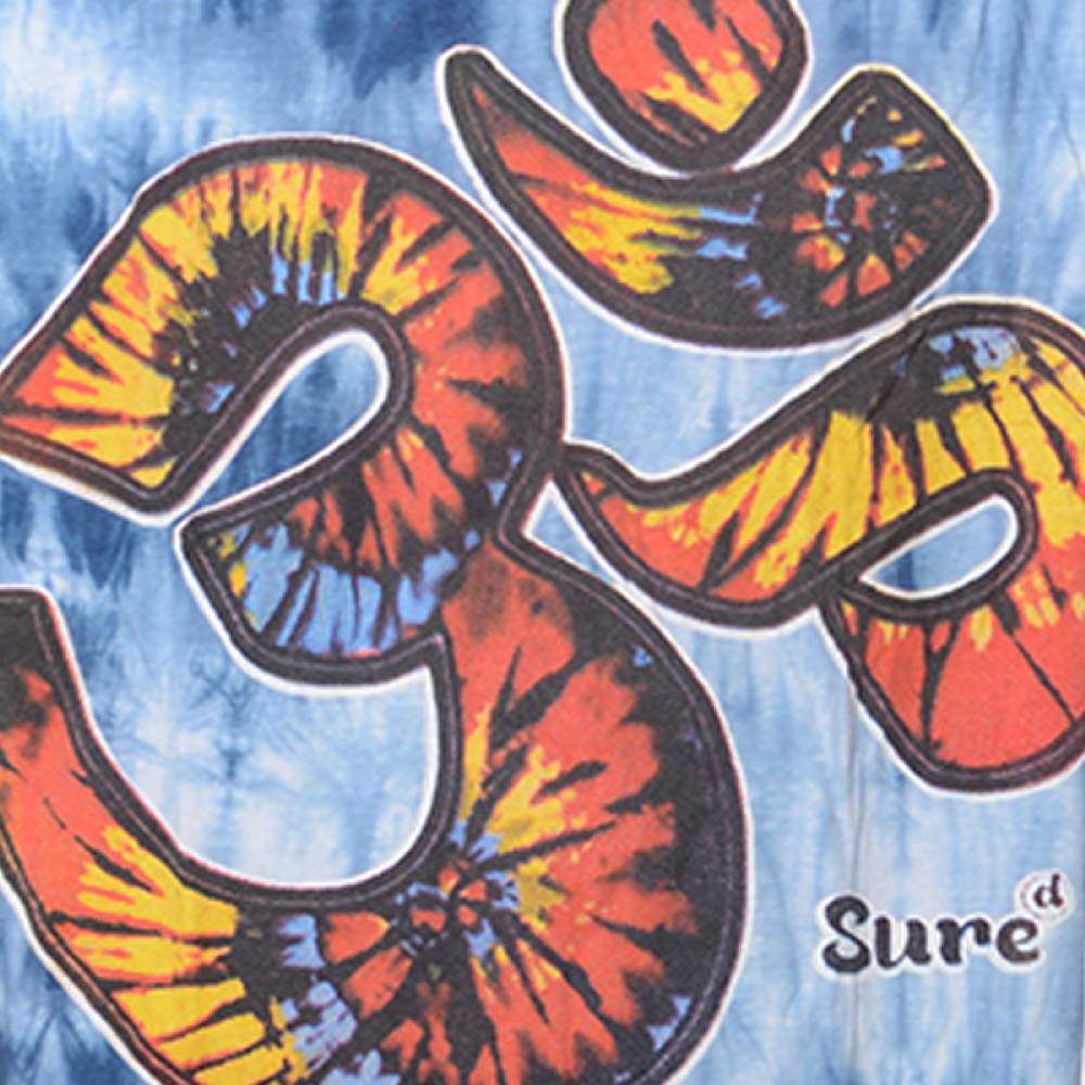 Kunst Und Magie Kunst und Magie Sure Herren Buntes 70er Retro Hippie T-Shirt OM im Batiklook Fabrik Onlineshop