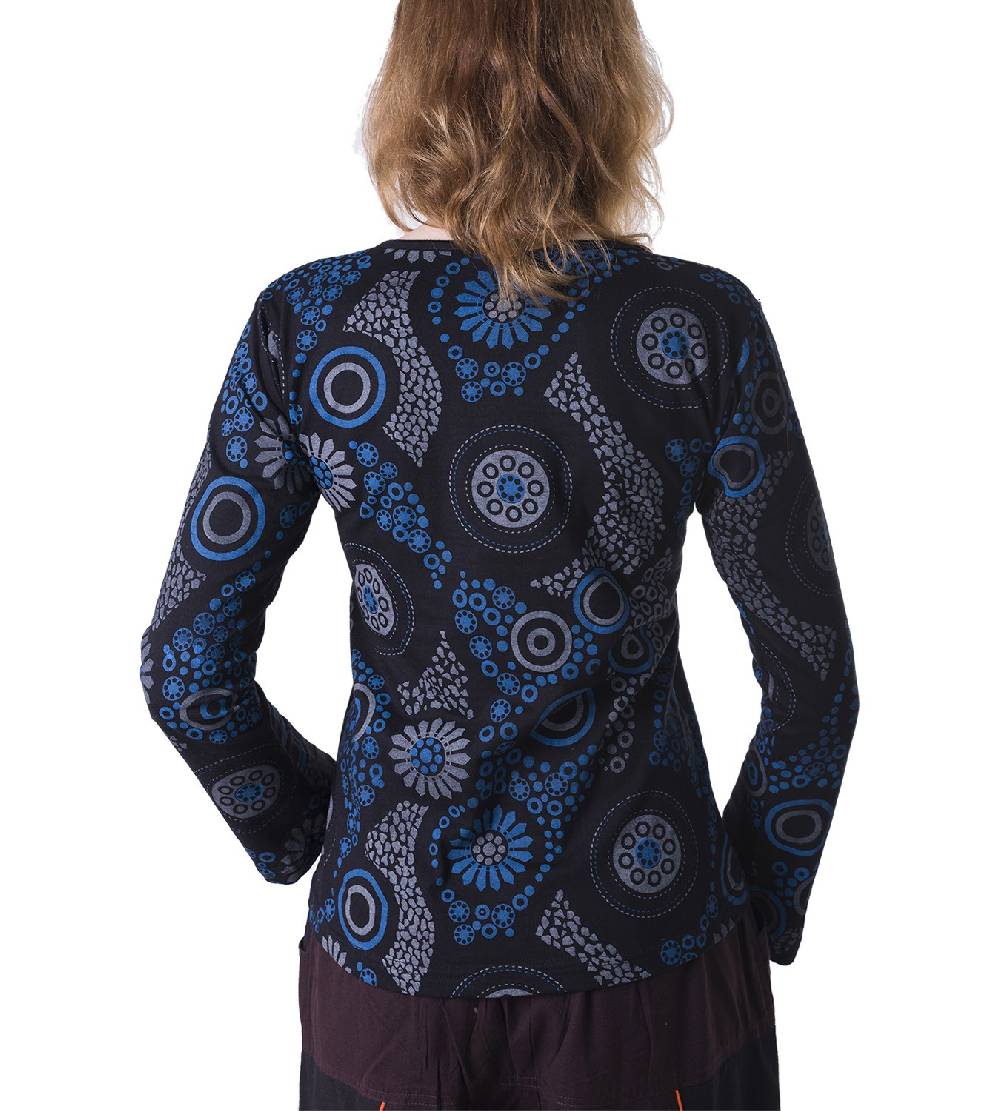 Kunst Und Magie Kunst und Magie Boho Damen Sweater Oberteil mit Stickereien Sonderangebot
