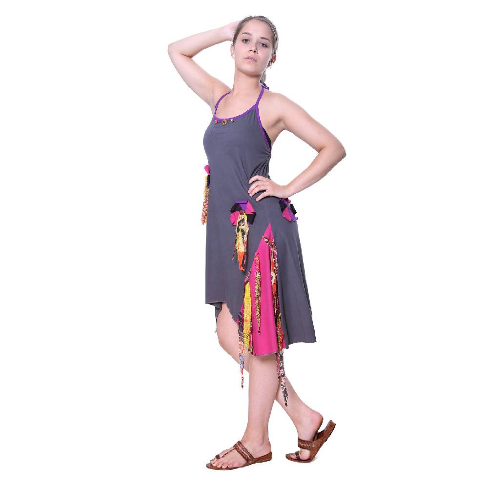 Kunst Und Magie Kunst und Magie Freches Minikleid Longshirt Tunika Hippie Boho Trägerkleid Rabatt