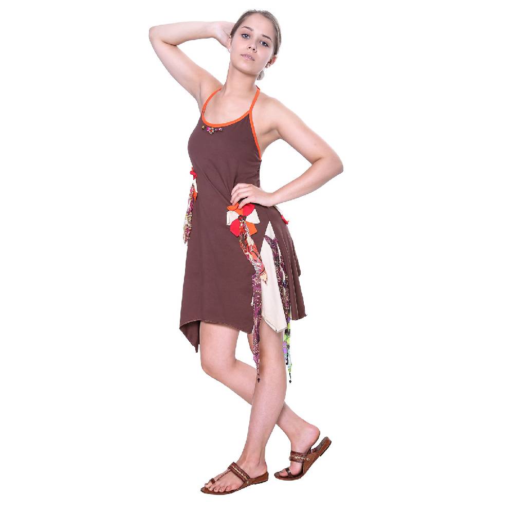 Kunst Und Magie Kunst und Magie Freches Minikleid Longshirt Tunika Hippie Boho Trägerkleid Rabatt